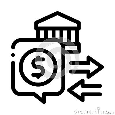 fiscal policy line icon vector illustration sign Vector Illustration