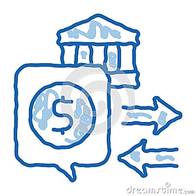 fiscal policy doodle icon hand drawn illustration Vector Illustration