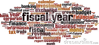 Fiscal year word cloud Vector Illustration