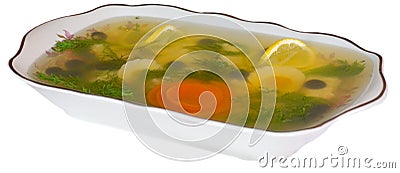 Fish in aspic Stock Photo