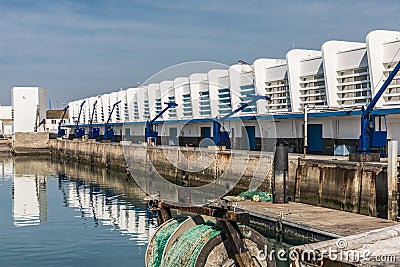 The fish auction of Les Sables d`Olonne Stock Photo