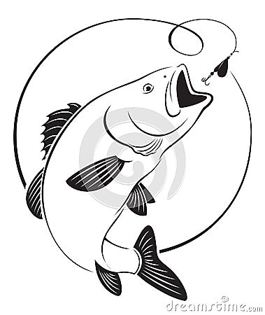 Fish bass Vector Illustration