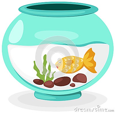 Fish bowl Vector Illustration