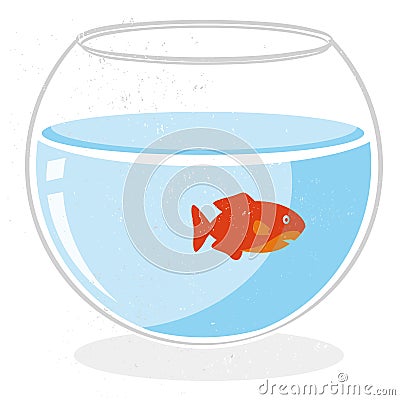 Fish in a bowl vector Vector Illustration