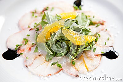 Fish carpaccio Stock Photo