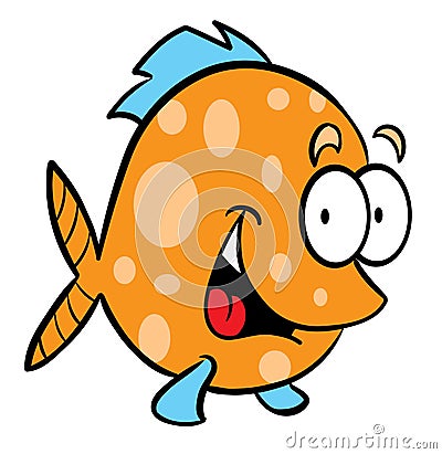 Fish cartoon illustration Vector Illustration