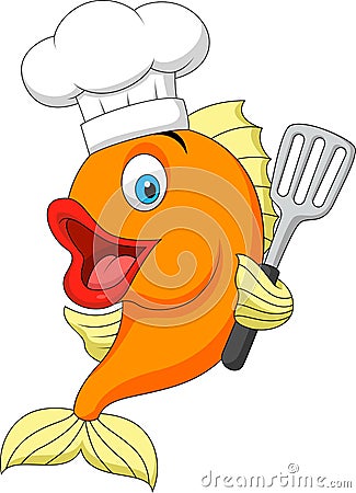 Fish Chef Cartoon Royalty Free Stock Image - Image: 31344836