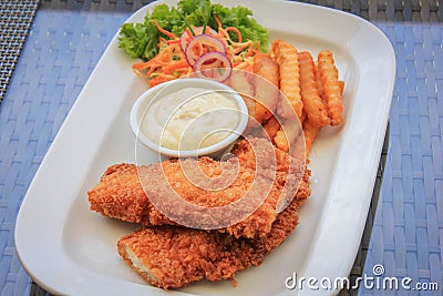 Fish & Chip Stock Photo