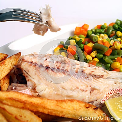 Fish and chips Stock Photo