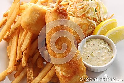 Fish and chips Stock Photo