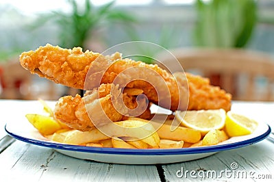 Fish and chips Stock Photo