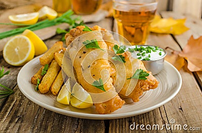 Fish and chips Stock Photo