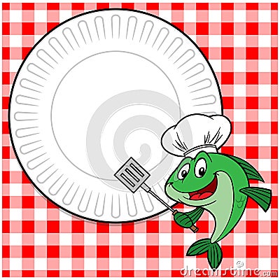 Fish Cookout Invite Vector Illustration