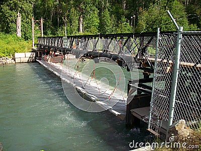 Kitwanga River - Fish Counting Fence Stock Photo