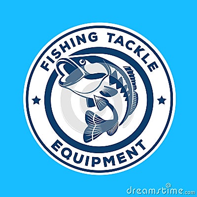 Fish emblem logo template Vector Illustration