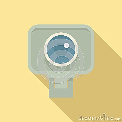 Fish eye camera icon flat vector. Video camcorder Vector Illustration