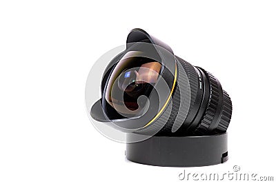 Fish-eye lens Stock Photo