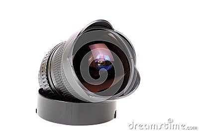 Fish-eye lens Stock Photo