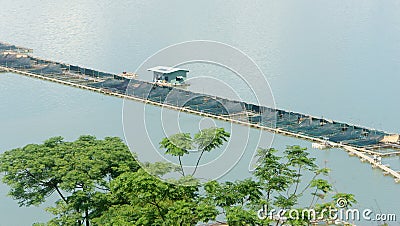 Fish farming, fish tank, daklak, Vietnam Stock Photo