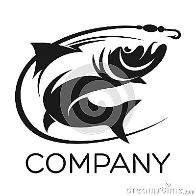 Fish and fishing logo. Vector illustration. Vector Illustration