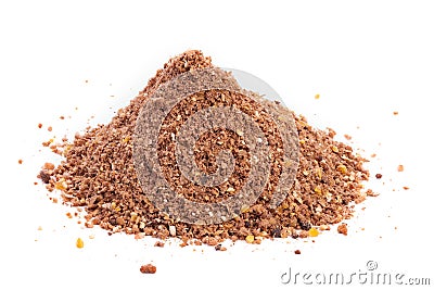 Fish food for feeder fishing on white background. Full depth of field Stock Photo