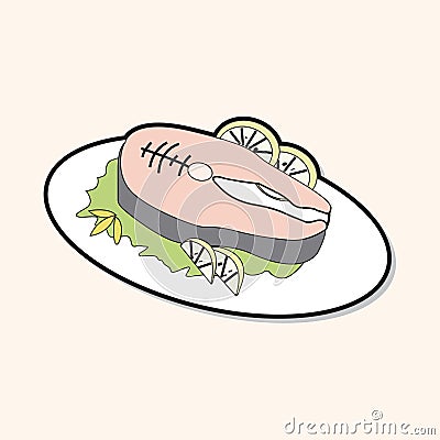 Fish food theme elements vector,eps Vector Illustration