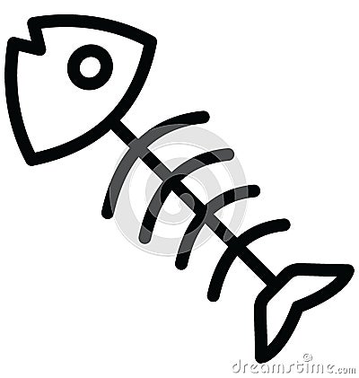 Basic RGB Fish Isolated Vector icon which can easily modify or edit Vector Illustration