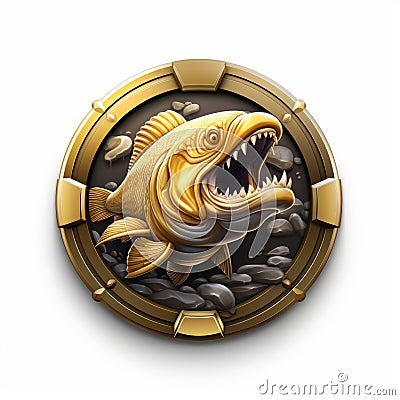 3d Rendered Fish Icon For Casual Game Cartoon Illustration