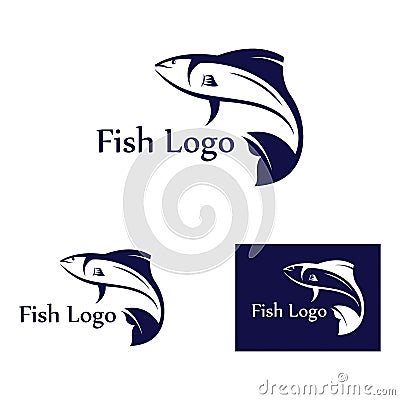 Fish logo, fishinghook, fish oil and seafood restaurant icon. With vector icon concept design illustration template Vector Illustration