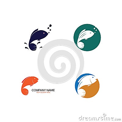 Fish Logo Template Stock Photo