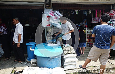 Fish market equiptment store Editorial Stock Photo