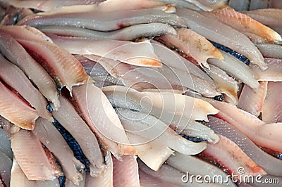 Fish Market - filleted fish Stock Photo