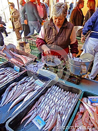 Fish market, Split, Croatia Editorial Stock Photo