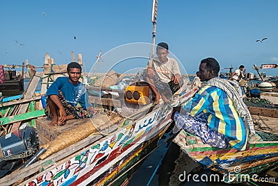 Fish market in Yemen Editorial Stock Photo