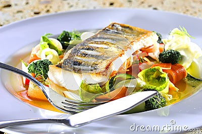 Fish meal Stock Photo