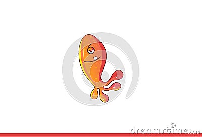 Fish Monster irritated. Stock Photo