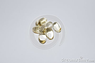 Fish oil pills Stock Photo