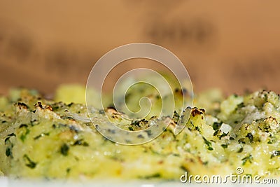 Fish pie from side Stock Photo