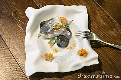 Fish plate plate Stock Photo