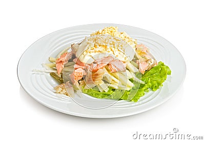 Fish salad Stock Photo