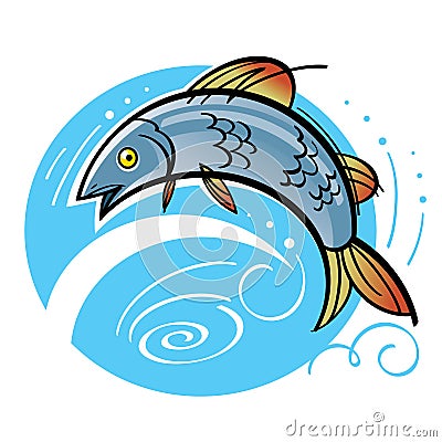 Fish salmon Vector Illustration