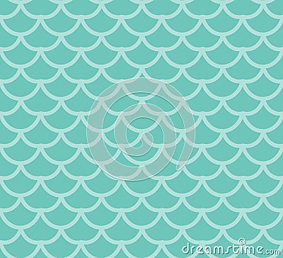 Fish scales seamless pattern. Fish skin endless background, mermaid tail repeating texture. Vector illustration. Vector Illustration