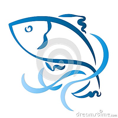 Fish silhouette abstract Vector Illustration