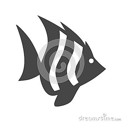 Fish simple flat icon, Fish logo Vector Illustration