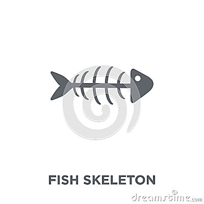 Fish skeleton icon from Drinks collection. Vector Illustration