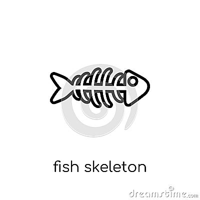 Fish skeleton icon from Drinks collection. Vector Illustration