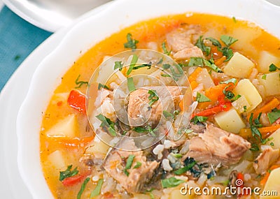 Fish soup Stock Photo