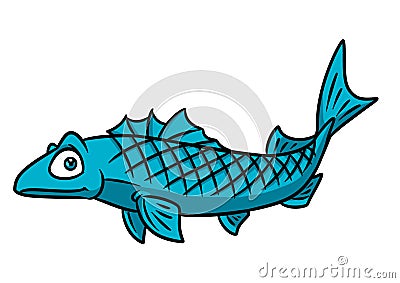 Fish sturgeon sea animal character cartoon illustration Cartoon Illustration