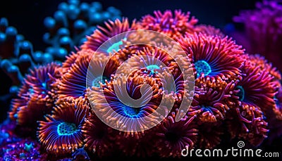 fish swim in vibrant coral reef generated by AI Stock Photo