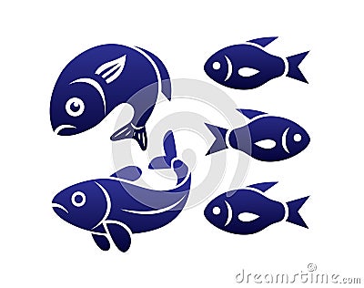 Fish symbols Vector Illustration